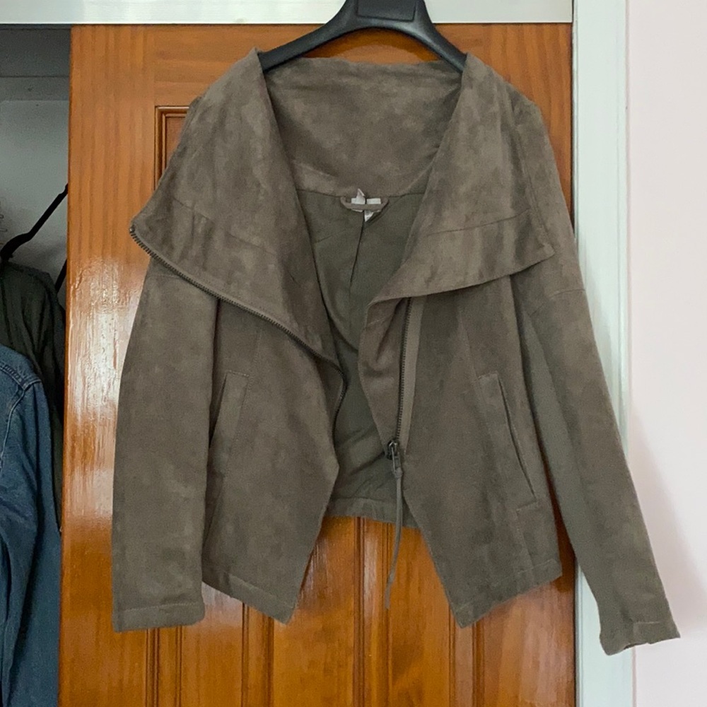 H&M faux suede spring jacket
